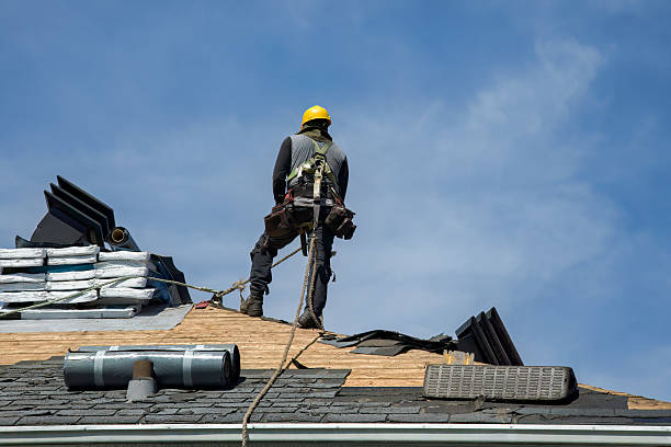 Professional Roofing technician working in Bernard, IA